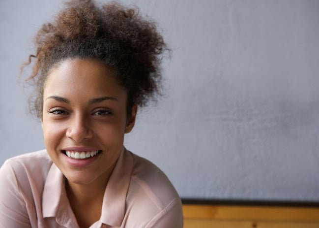 smiling black woman