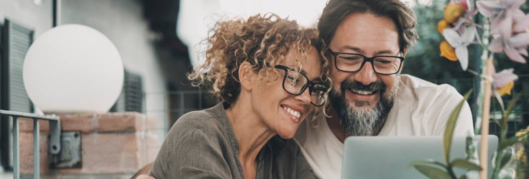 middle age smiling couple